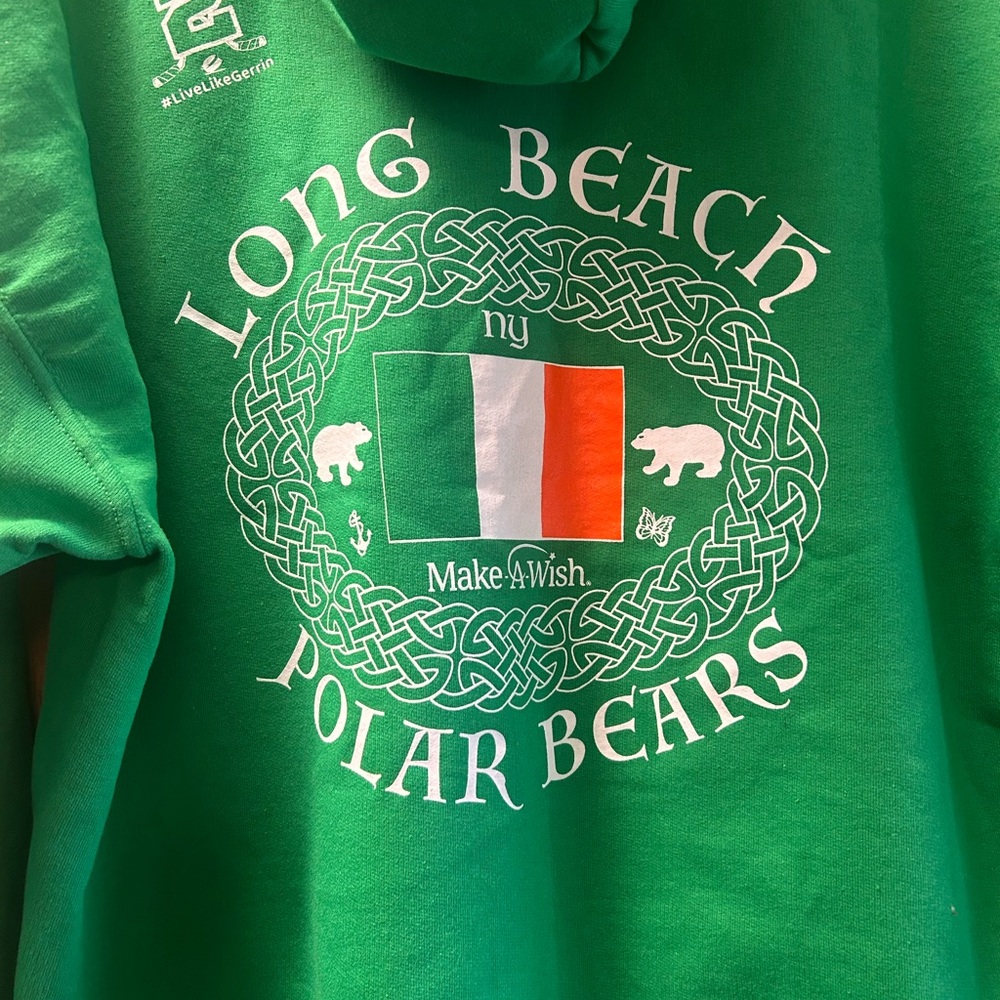 Long Beach NY Polar Bears Unisex  Pullover Hoodie Irish Day St. Patrick’s
